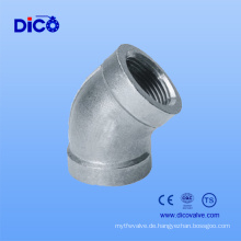 Made in China Casting SUS 304 Rohrverschraubungen 45 Degree Elbow